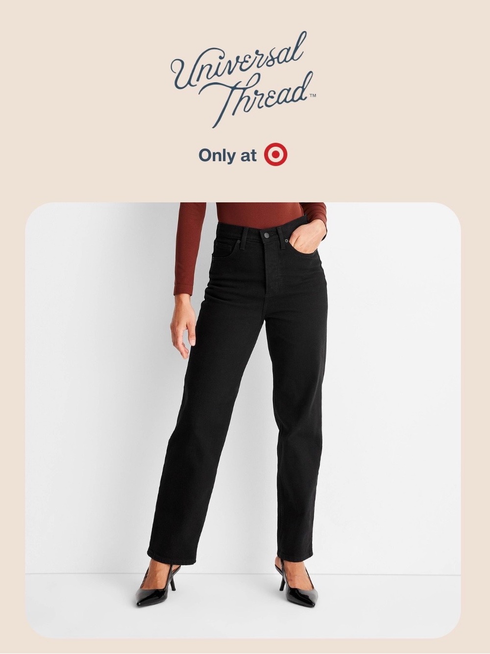 Super High Waist Black Wide-Leg Jeans